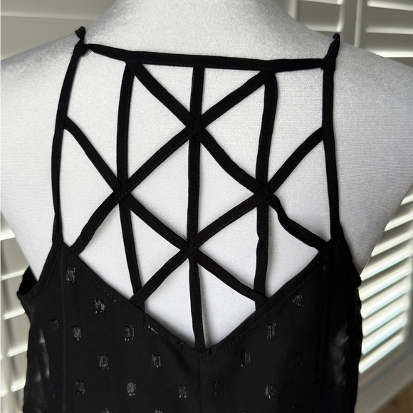 Charming Charlie Black Sparkle Top Blouse - Picture 5 of 7